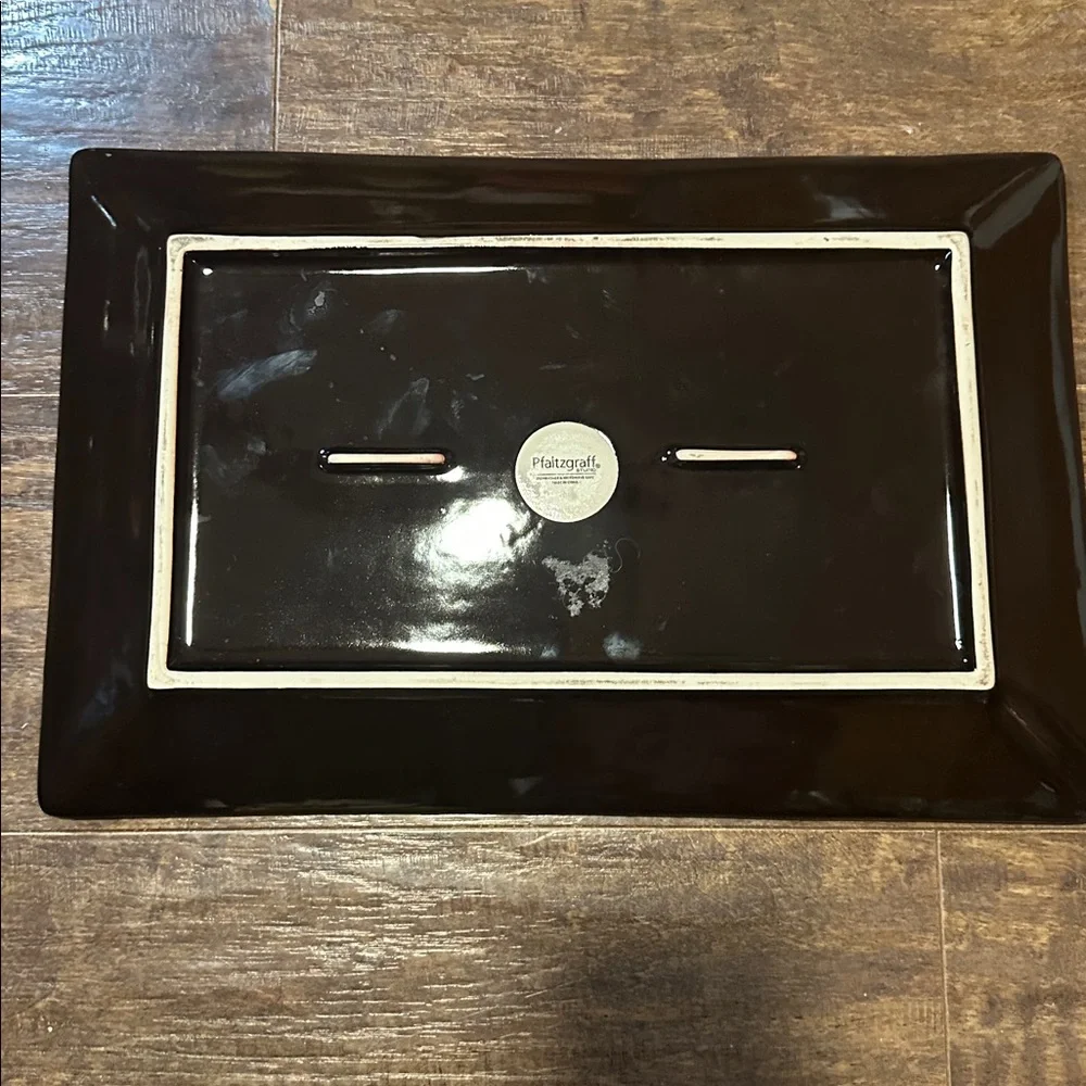 Pfaltzgraff Platter Tray 14” Rectangular Taos & Painted Poppies Beige Brown